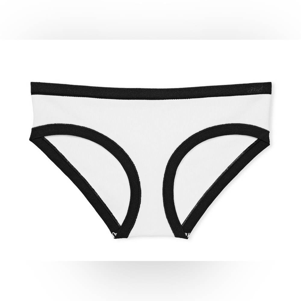 3/25$ Victoria’s Secret Seamless Hip Hugger Panty White w/ Black Trim NWT XL
